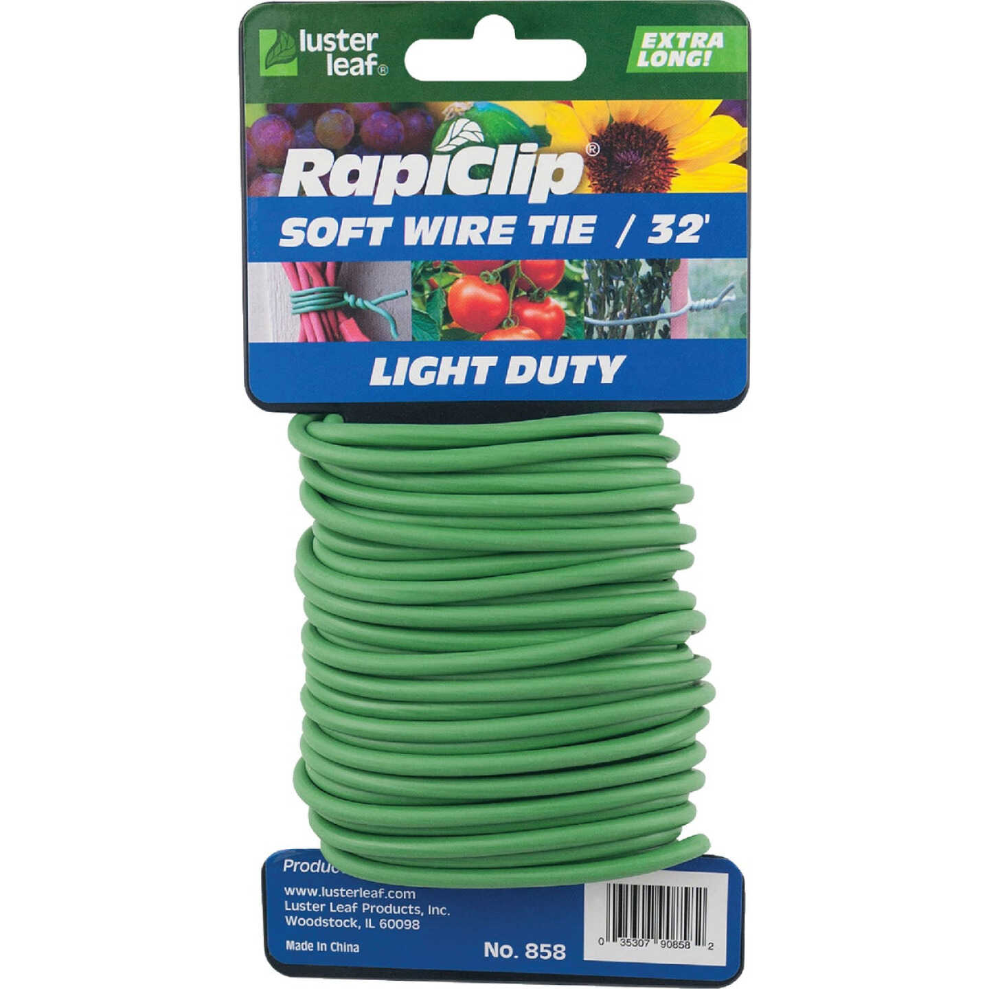 Rapiclip 32 Ft. Green Soft Wire Plant Tie Image 1