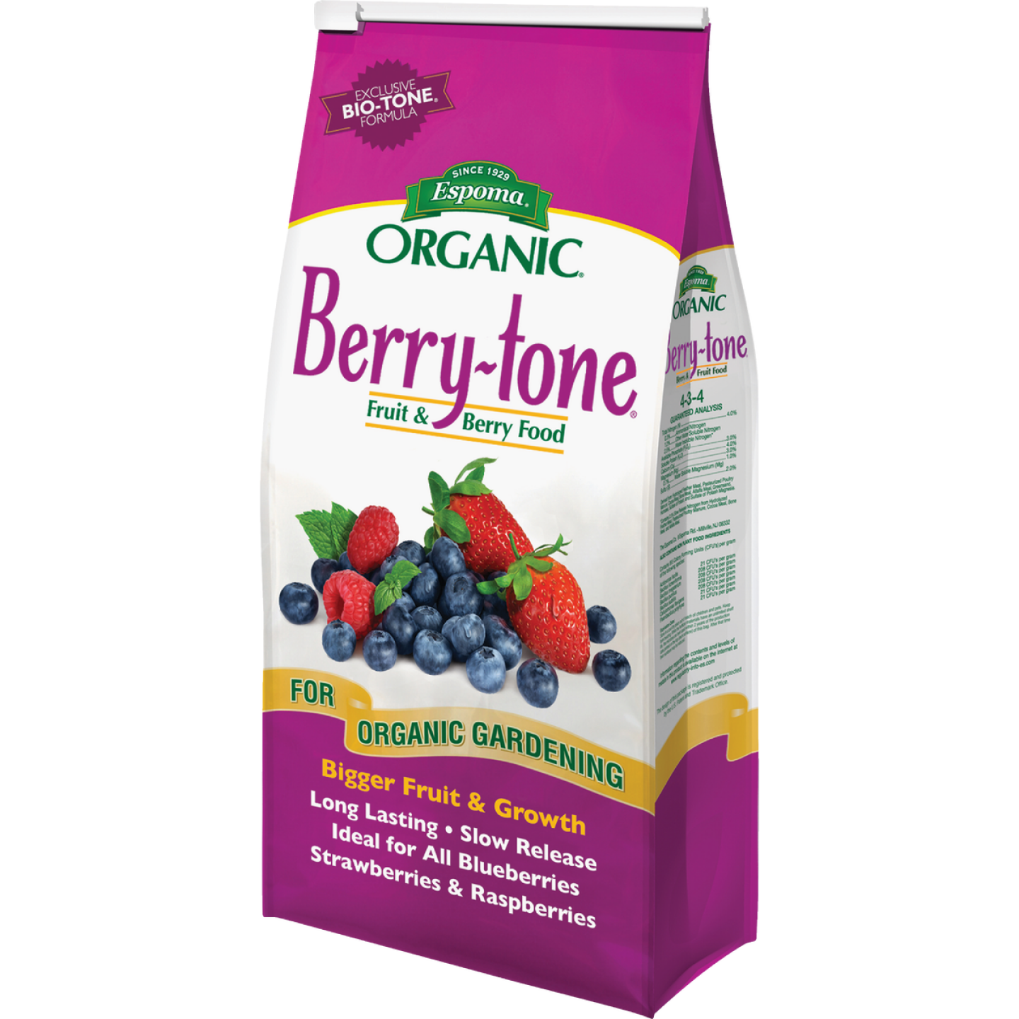 Espoma Organic Berry-tone 4 Lb. 4-3-4 Dry Plant Food Image 1