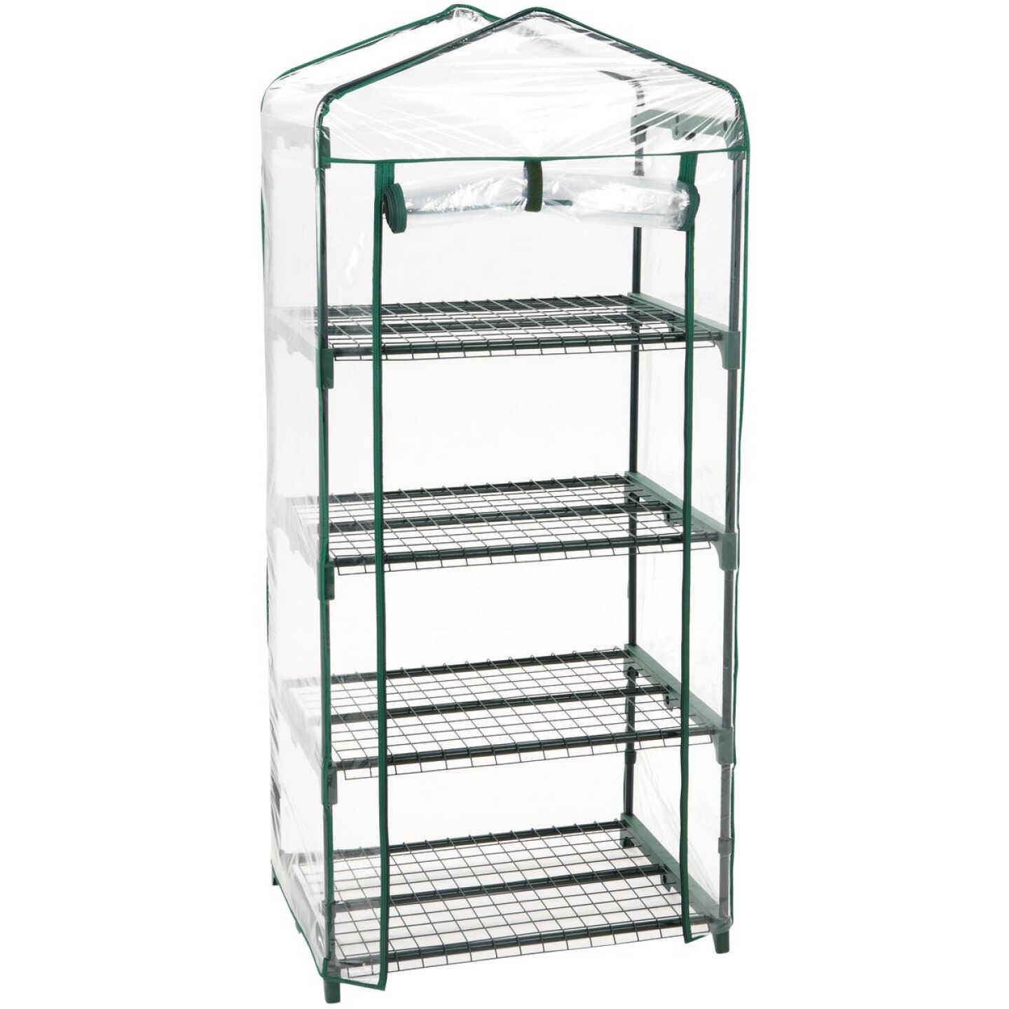 Best Garden 27 In. W. x 63 In. H. x 19 In. D. 4-Shelf Greenhouse Image 5