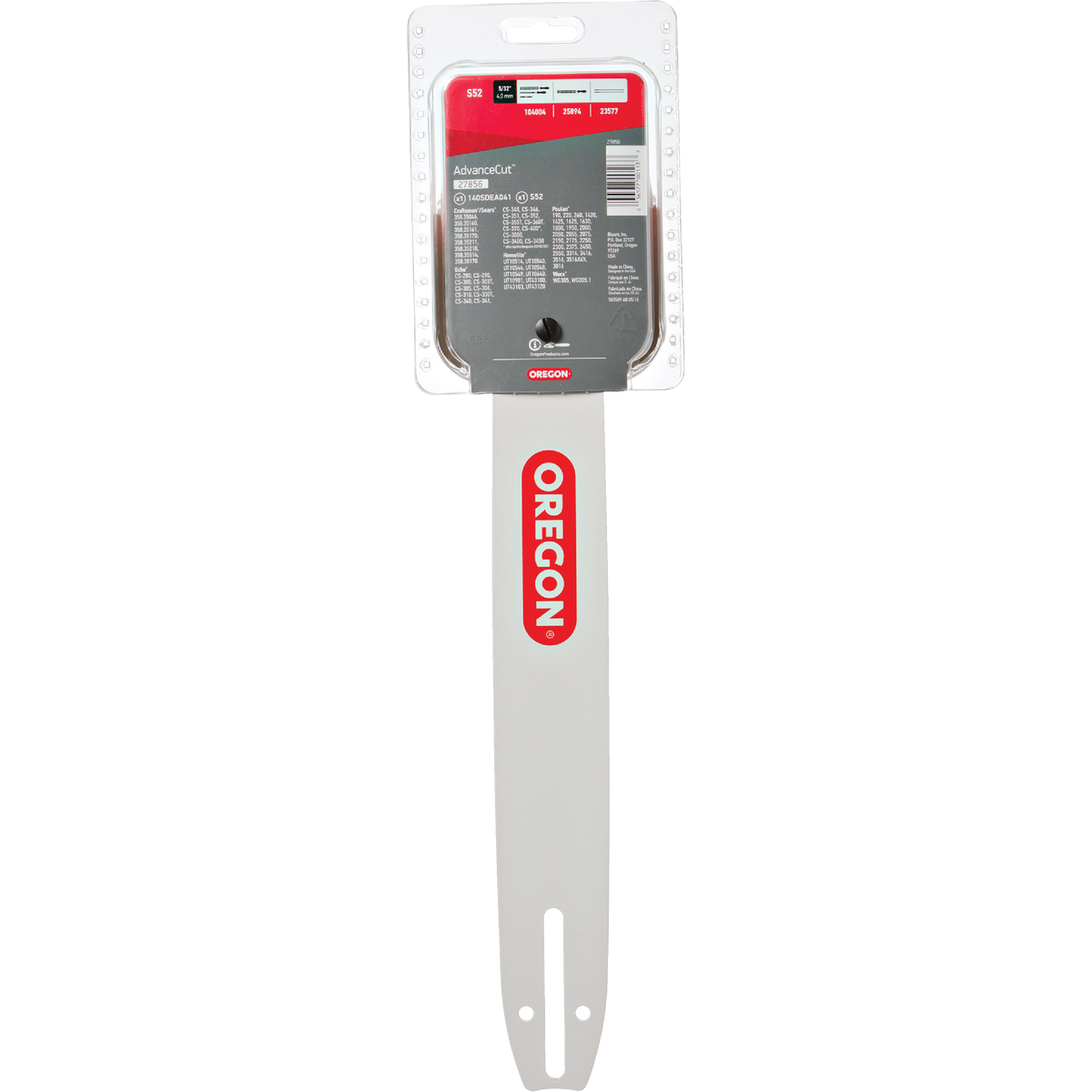 Oregon AdvanceCut 14 In. 52 Drive Links Reversible Bar & S52 Chain Replacement Combo Image 6