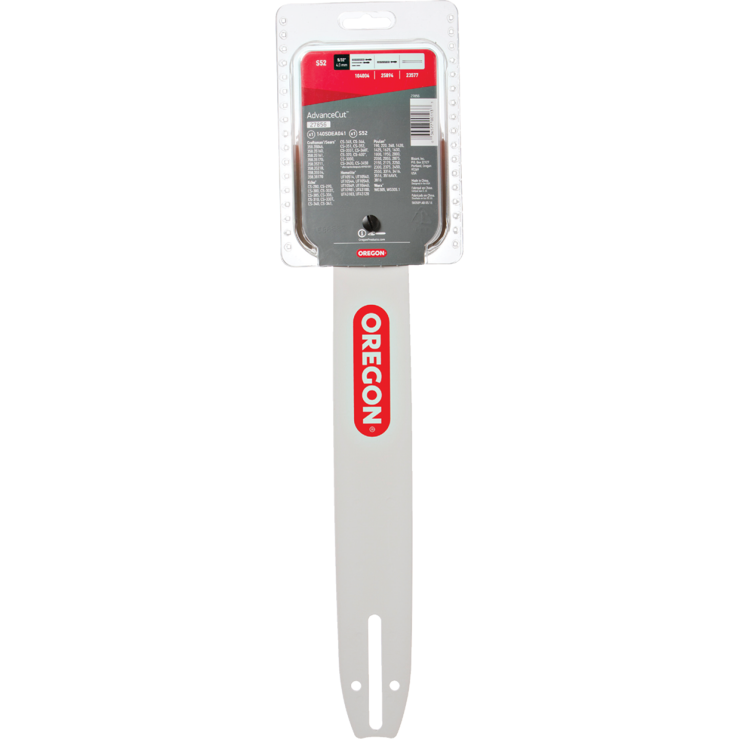 Oregon AdvanceCut 14 In. 52 Drive Links Reversible Bar & S52 Chain Replacement Combo Image 6