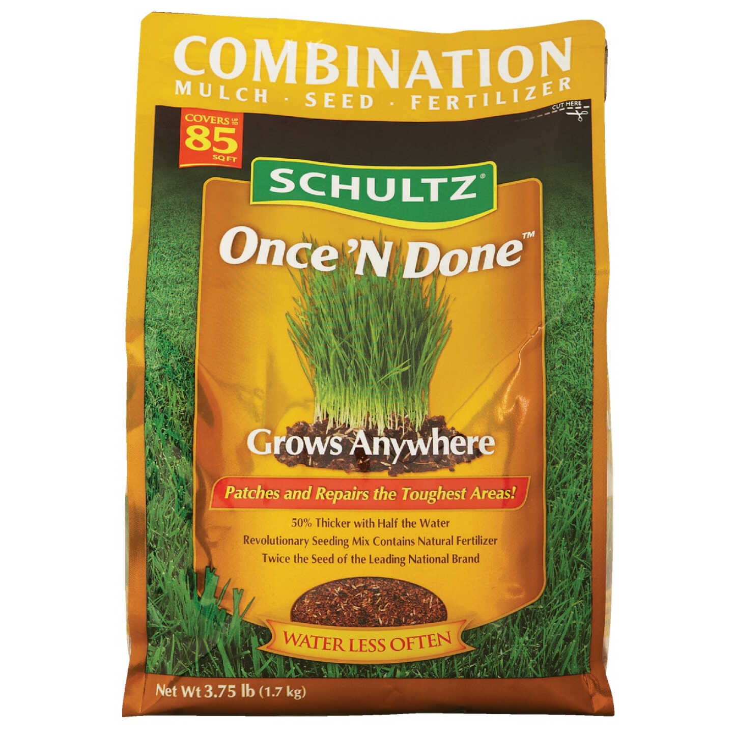 Schultz Once 'N Done 3.75 Lb. 85 Sq. Ft. Coverage Sun & Shade Grass Patch & Repair Image 2