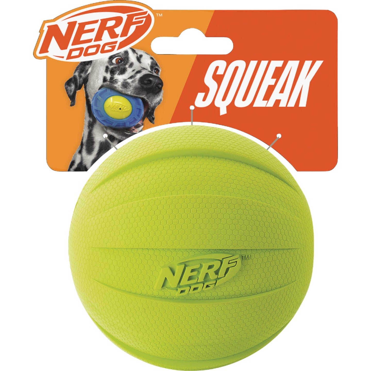 Nerf Dog 3.8 In. Rubber Classic Squeak Ball Image 1