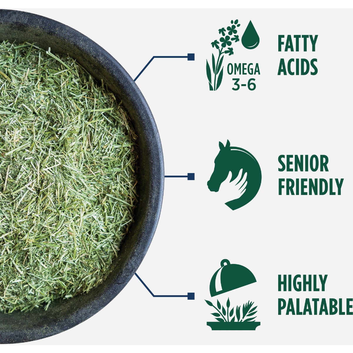 Standlee Premium Western Forage 25 Lb. Premium Timothy Grass Chopped Hay Horse Feed Image 2