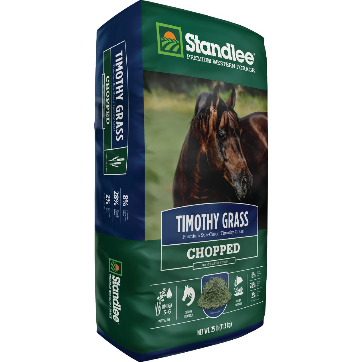 Standlee Premium Western Forage 25 Lb. Premium Timothy Grass Chopped Hay Horse Feed Image 6