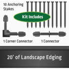 Master Mark Plus 4.5 In. x 20 Ft. Black Plastic Landscape Edging Kit with YardPack Image 4