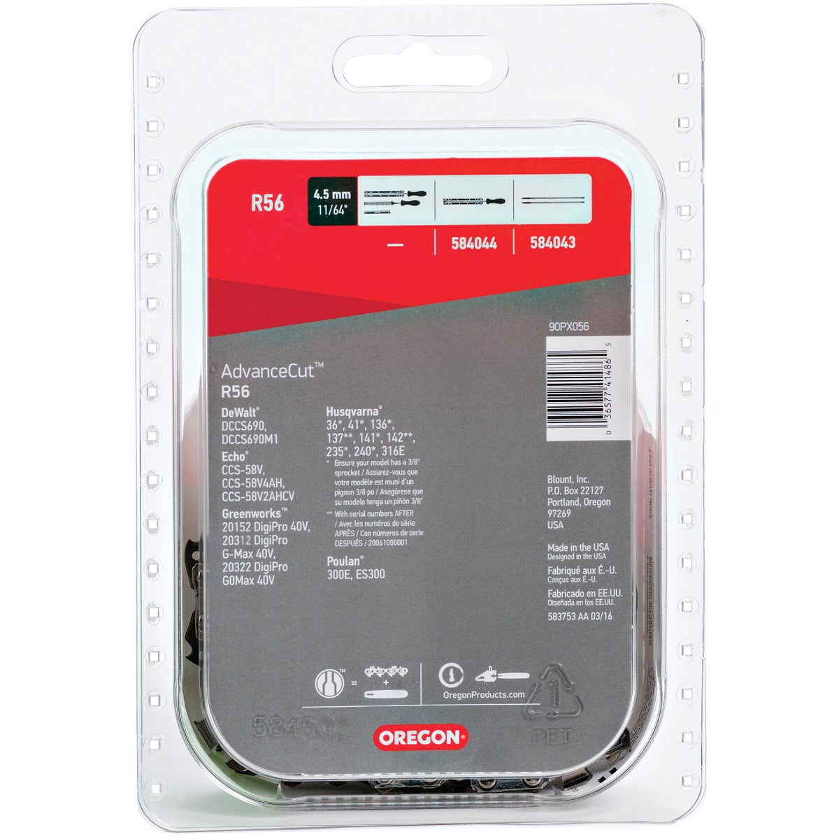 Oregon R56 AdvanceCut Chainsaw Chain for 16 In. Bar - 56 Drive Links Image 7