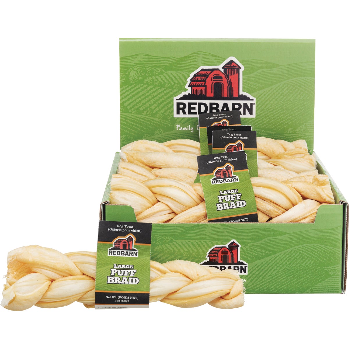 Redbarn Large Puff Braid Dog Treat Image 2