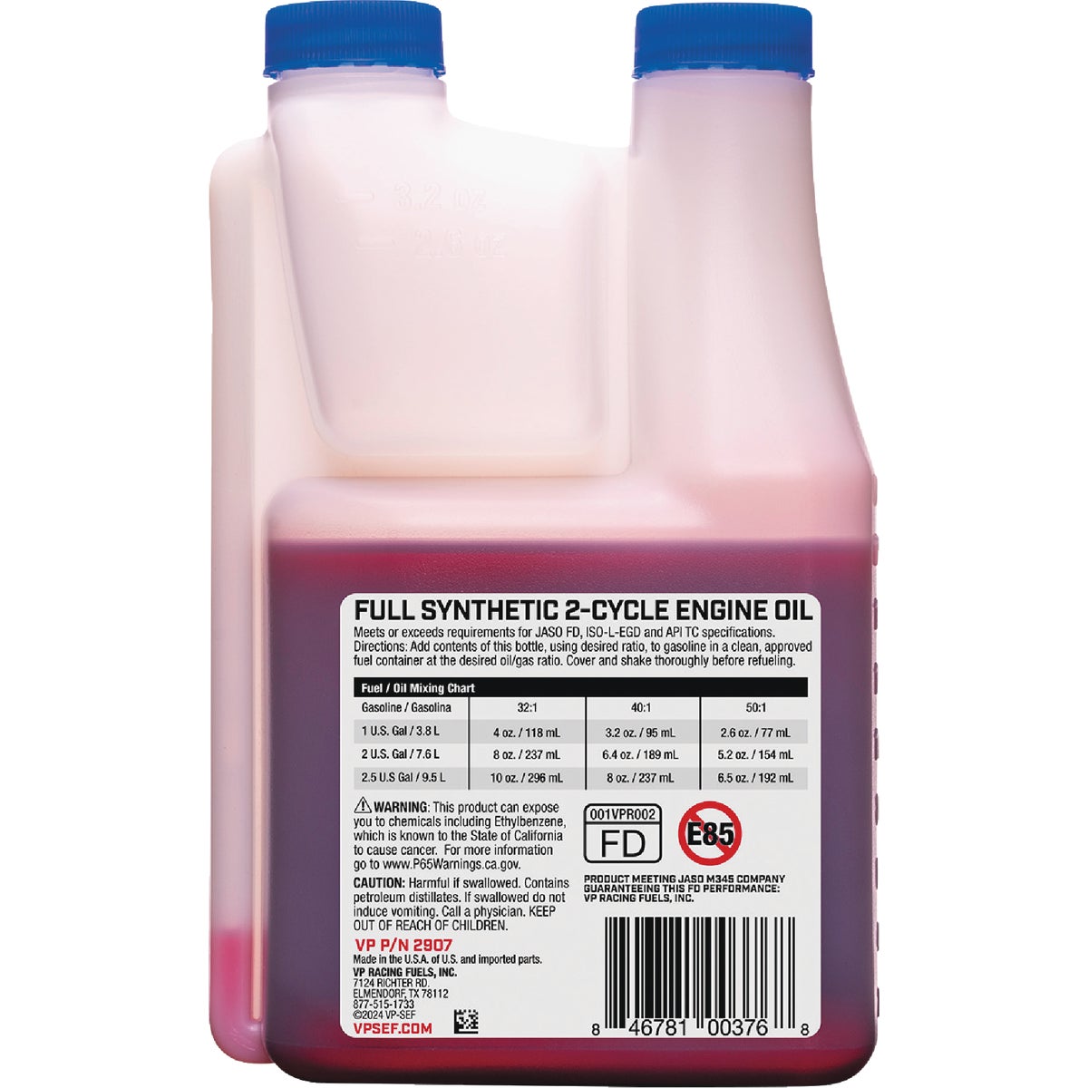 VP Racing Fuels 16 Oz. 2-Cycle Oil Fuel Image 2