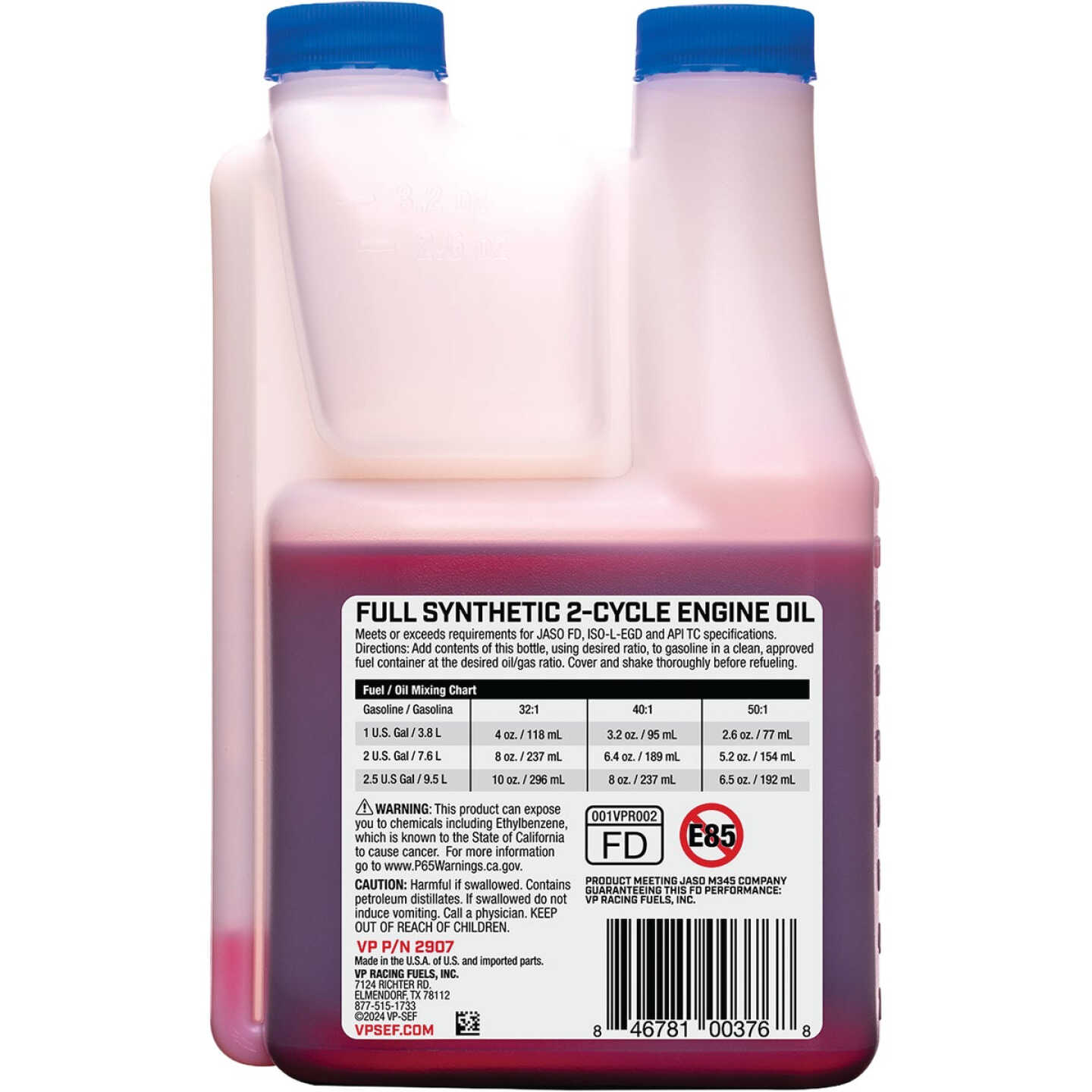 VP Racing Fuels 16 Oz. 2-Cycle Oil Fuel Image 2