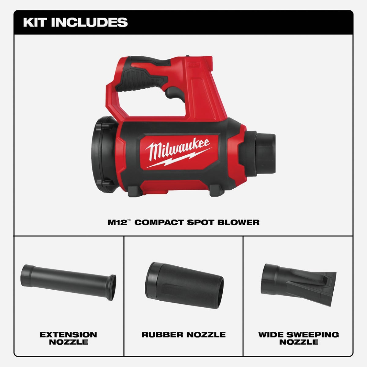 Milwaukee M12 Cordless Compact Spot Blower (Tool Only) Image 2