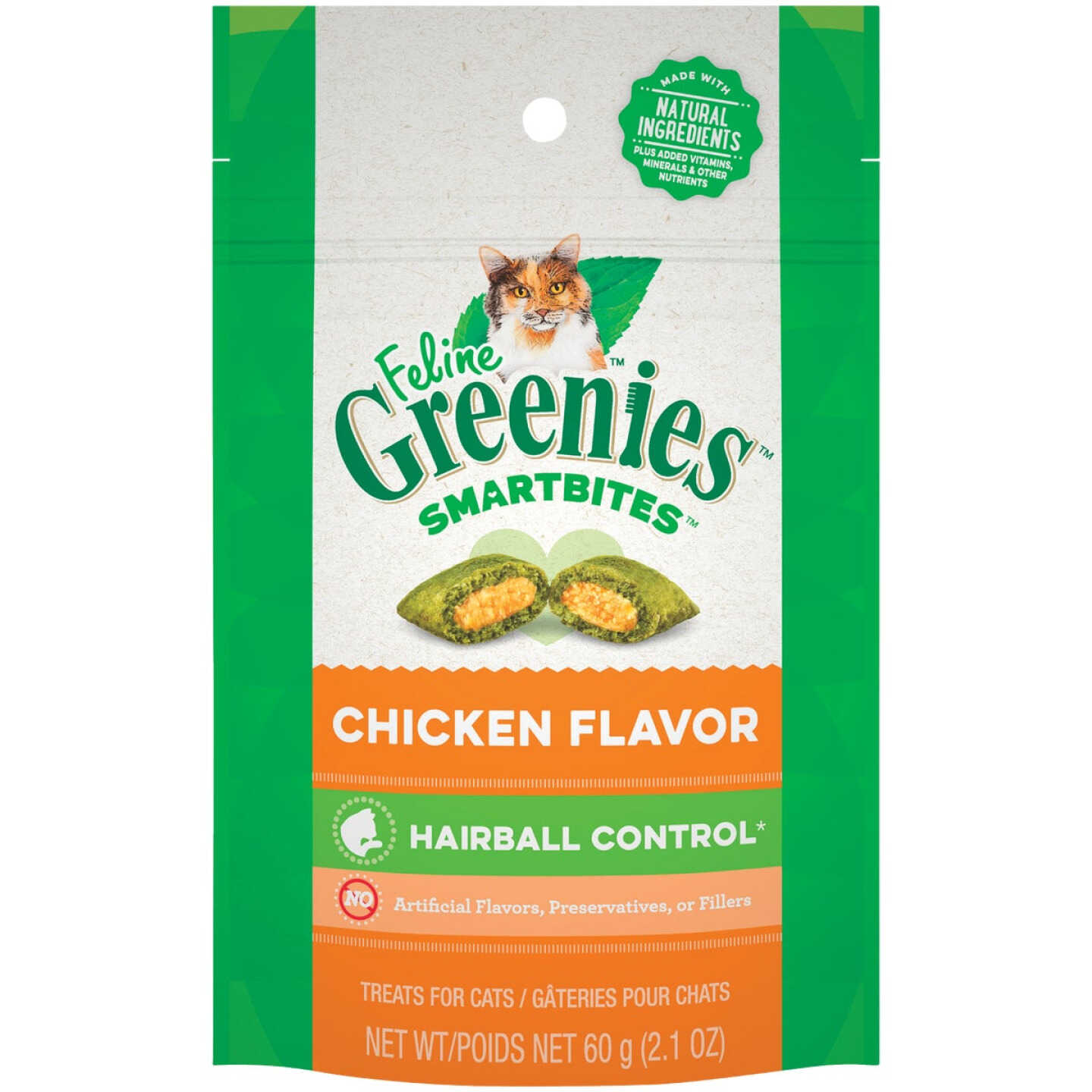 Greenies SmartBites Chicken 2.1 Oz. Hairball Control Cat Treats Image 1