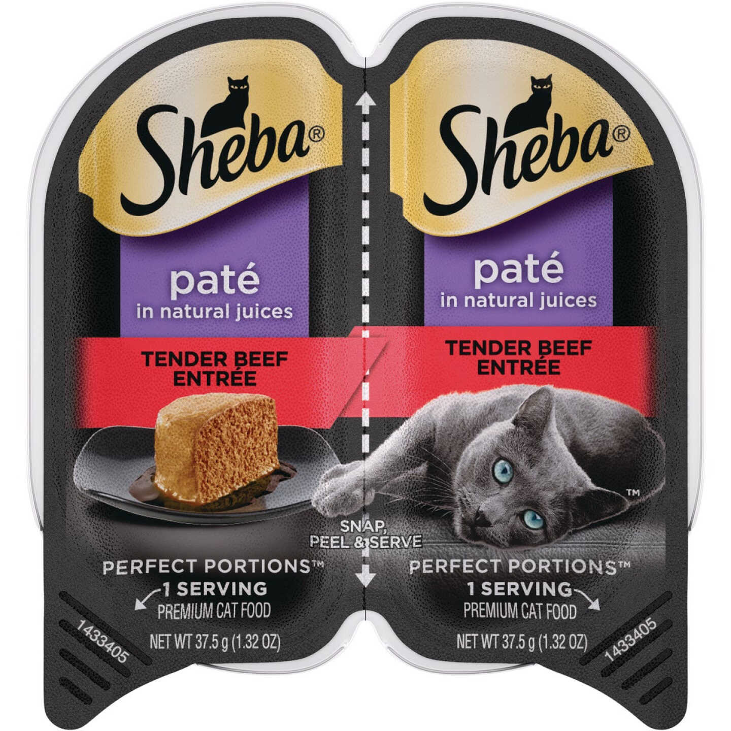 Sheba Perfect Portions Pate 2.6 Oz. Adult Tender Beef Wet Cat Food Image 1