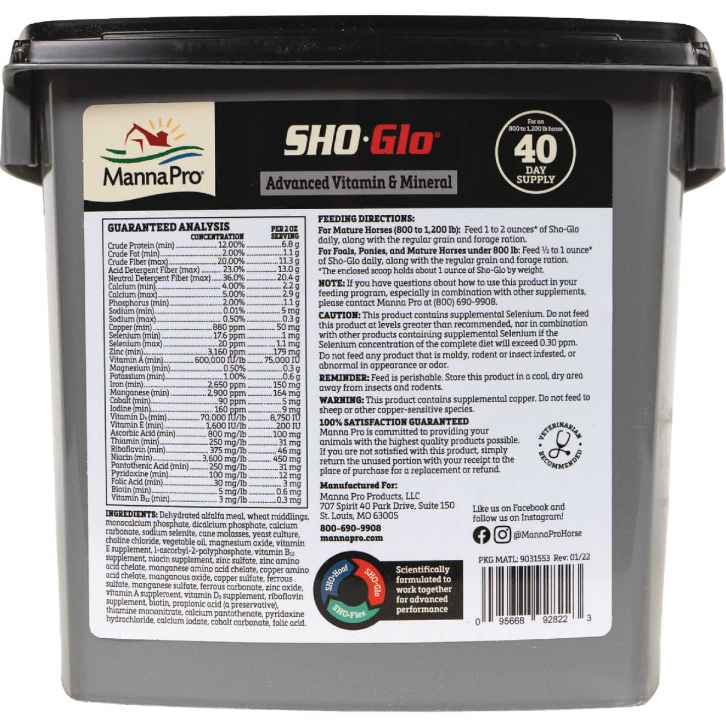 Manna Pro Sho-Glo 5 Lb. Vitamin/Mineral Horse Supplement Image 2