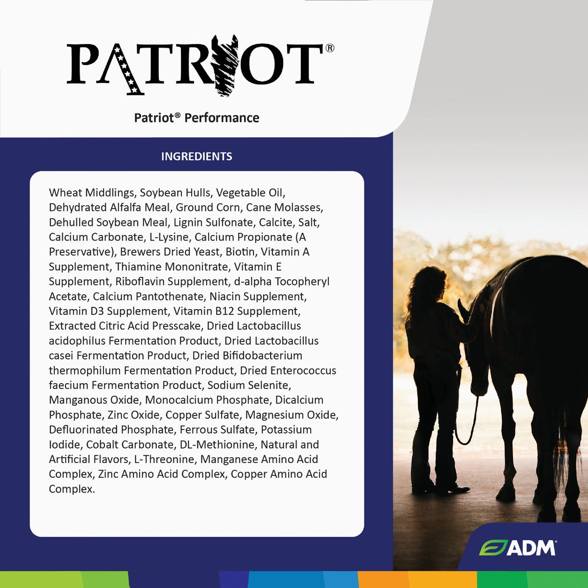 ADM Patriot 50 Lb. Performance Equine Feed Image 3