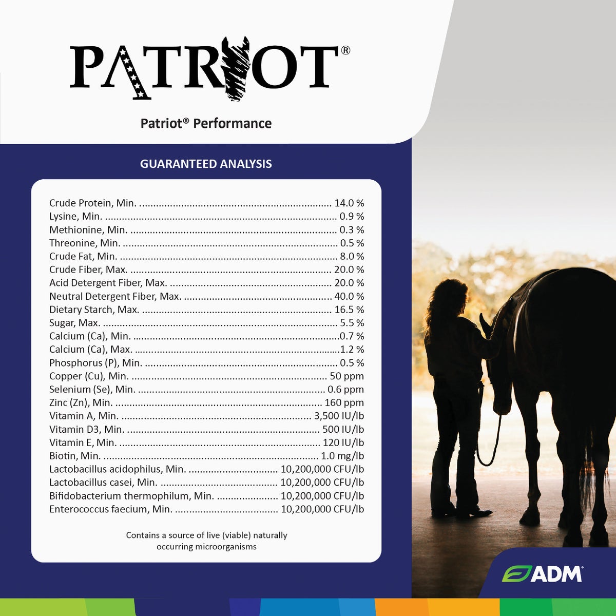 ADM Patriot 50 Lb. Performance Equine Feed Image 4