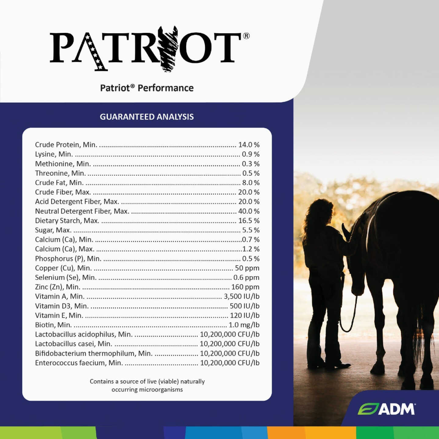 ADM Patriot 50 Lb. Performance Equine Feed Image 4