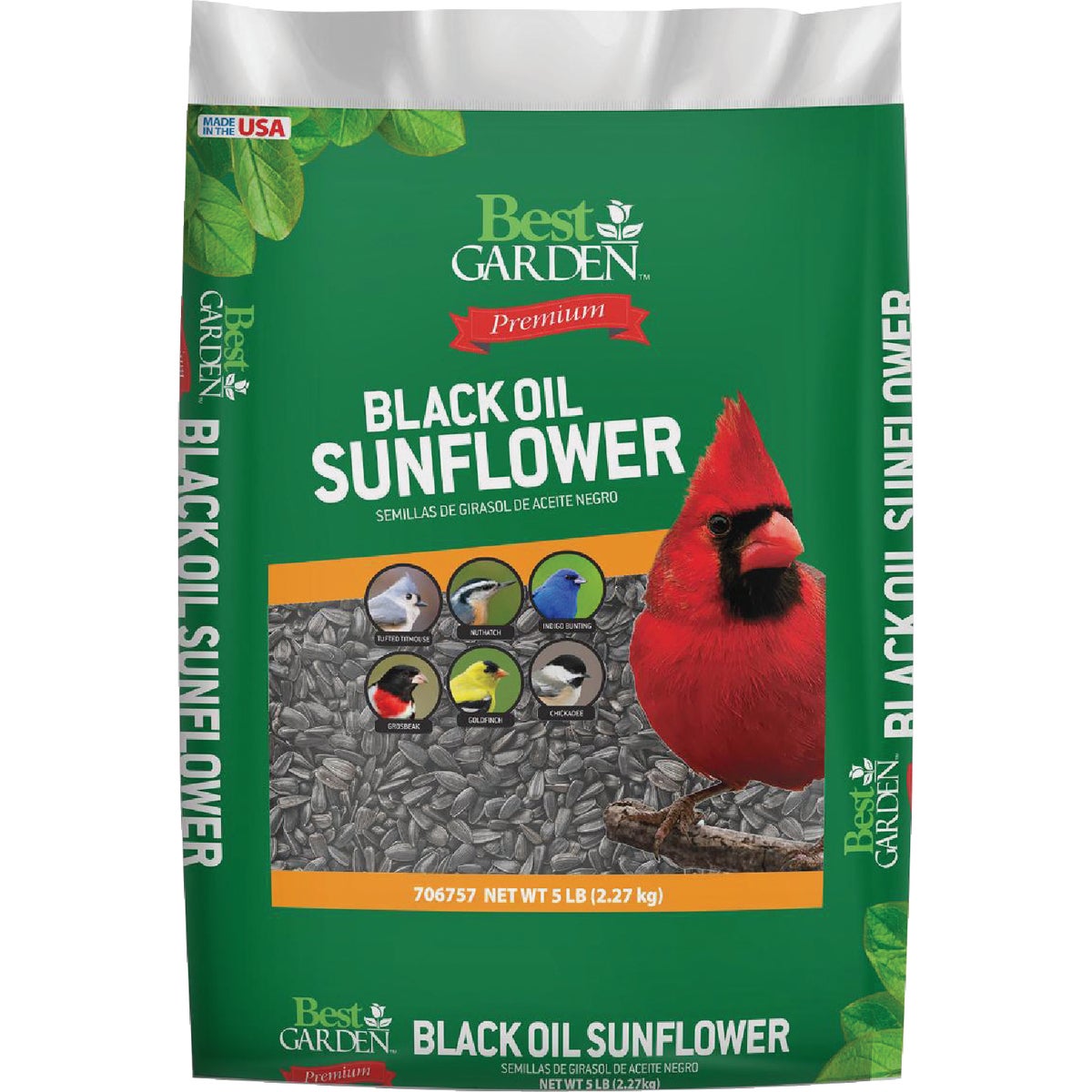 Best Garden 5 Lb. Black Oil Sunflower Wild Bird Seed