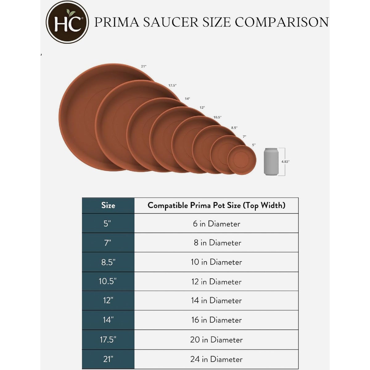 HC Companies 6 In. Stone Classic Saucer Image 5