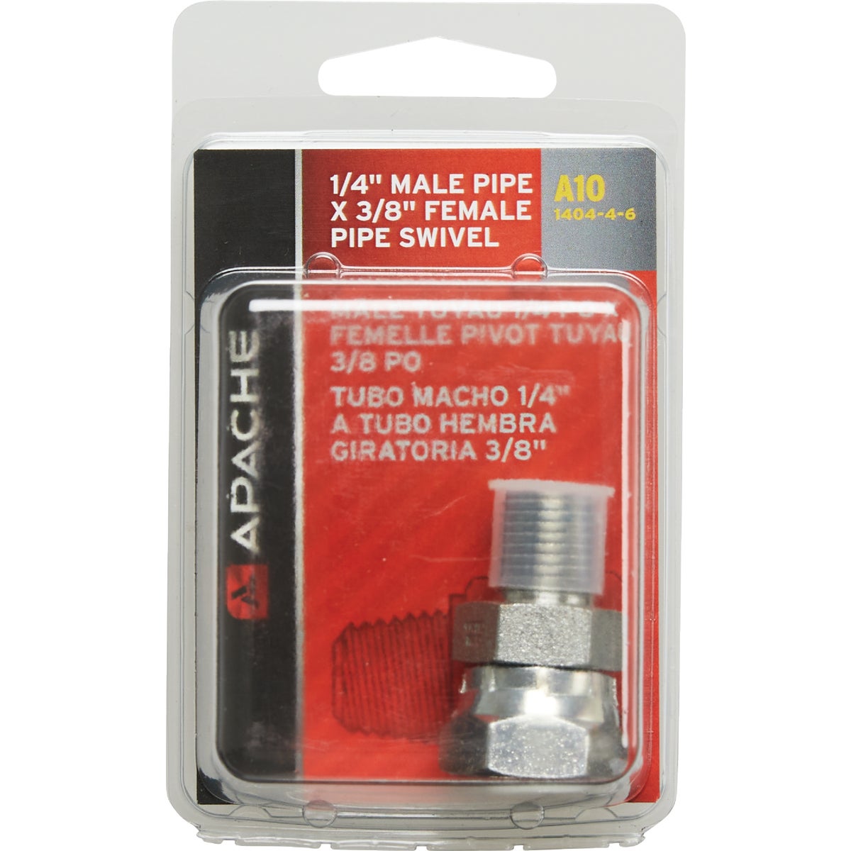 Apache 1/4 In. Male Pipe x 3/8 In. Female Pipe Swivel Hydraulic Hose Adapter Image 2