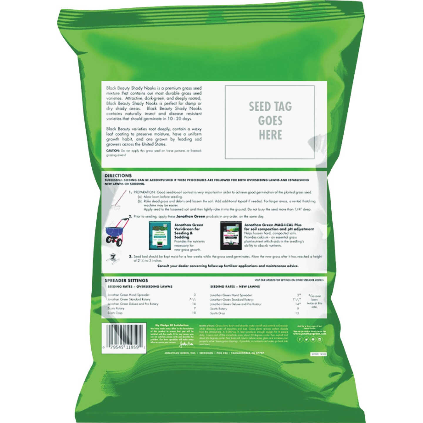 Jonathan Green Black Beauty Shady Nooks 25 Lb. 9375 Sq. Ft. Coverage Trivialis, Fescue, Ryegrass Grass Seed Image 3