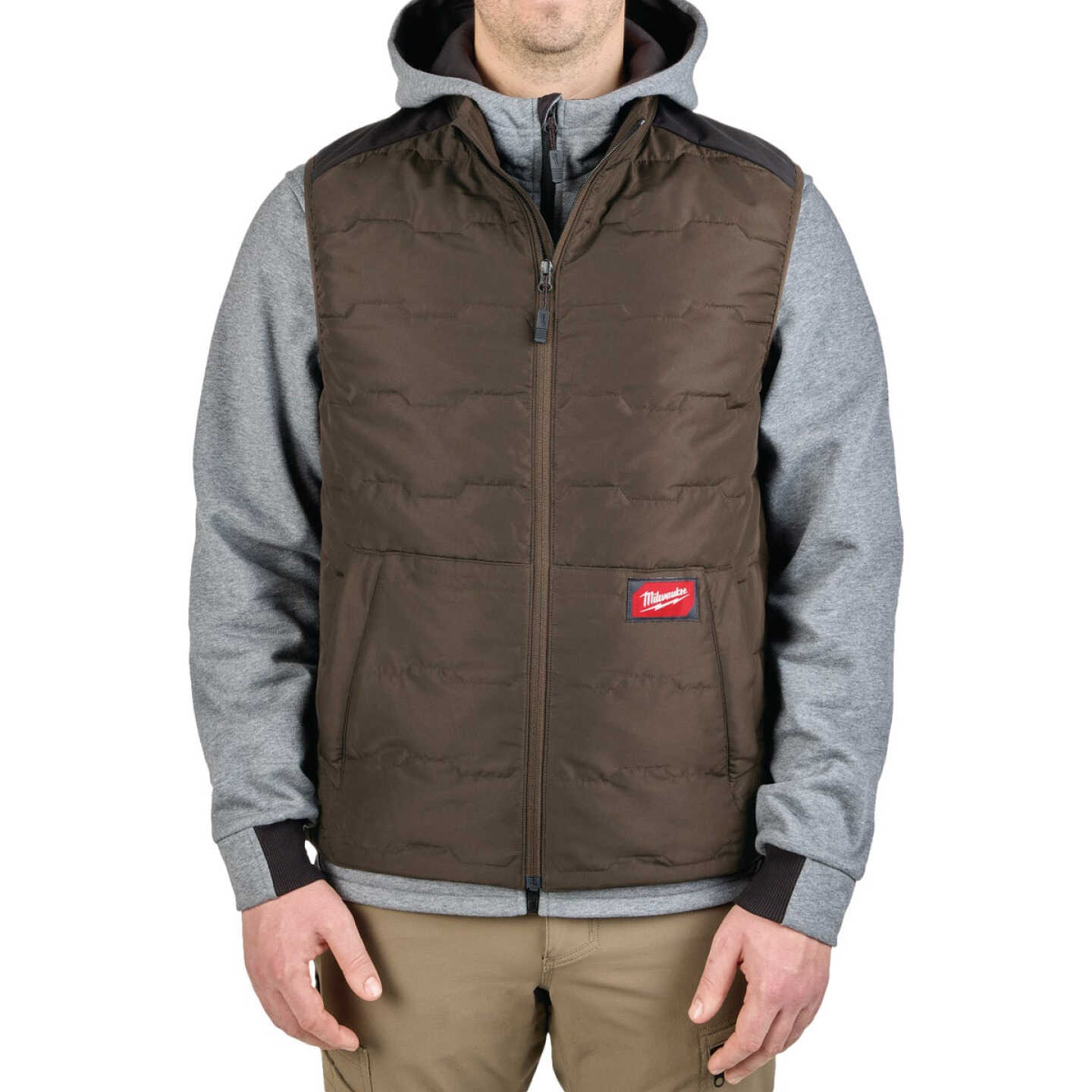 Milwaukee FREEFLEX Men's Medium Brown Lightweight Insulated Vest Image 1
