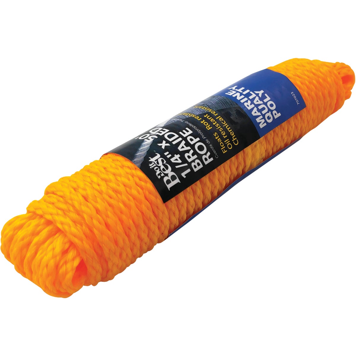 Do it Best 1/4 In. x 50 Ft. Yellow Braided Polypropylene Packaged Rope Image 2
