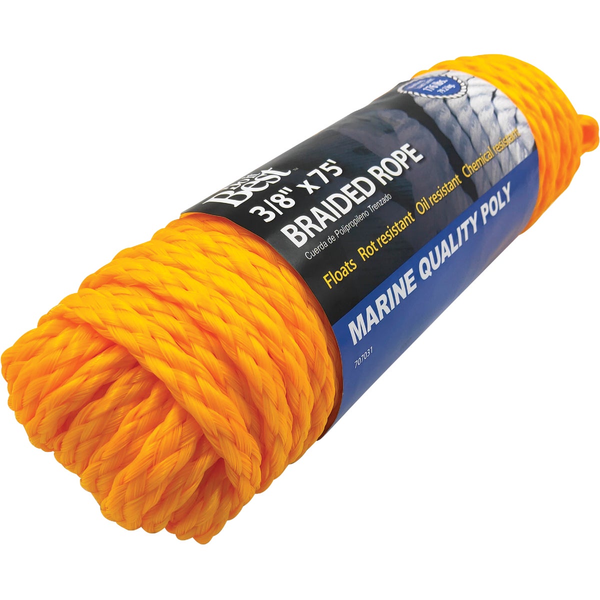 Do it Best 3/8 In. x 75 Ft. Yellow Braided Polypropylene Packaged Rope Image 2