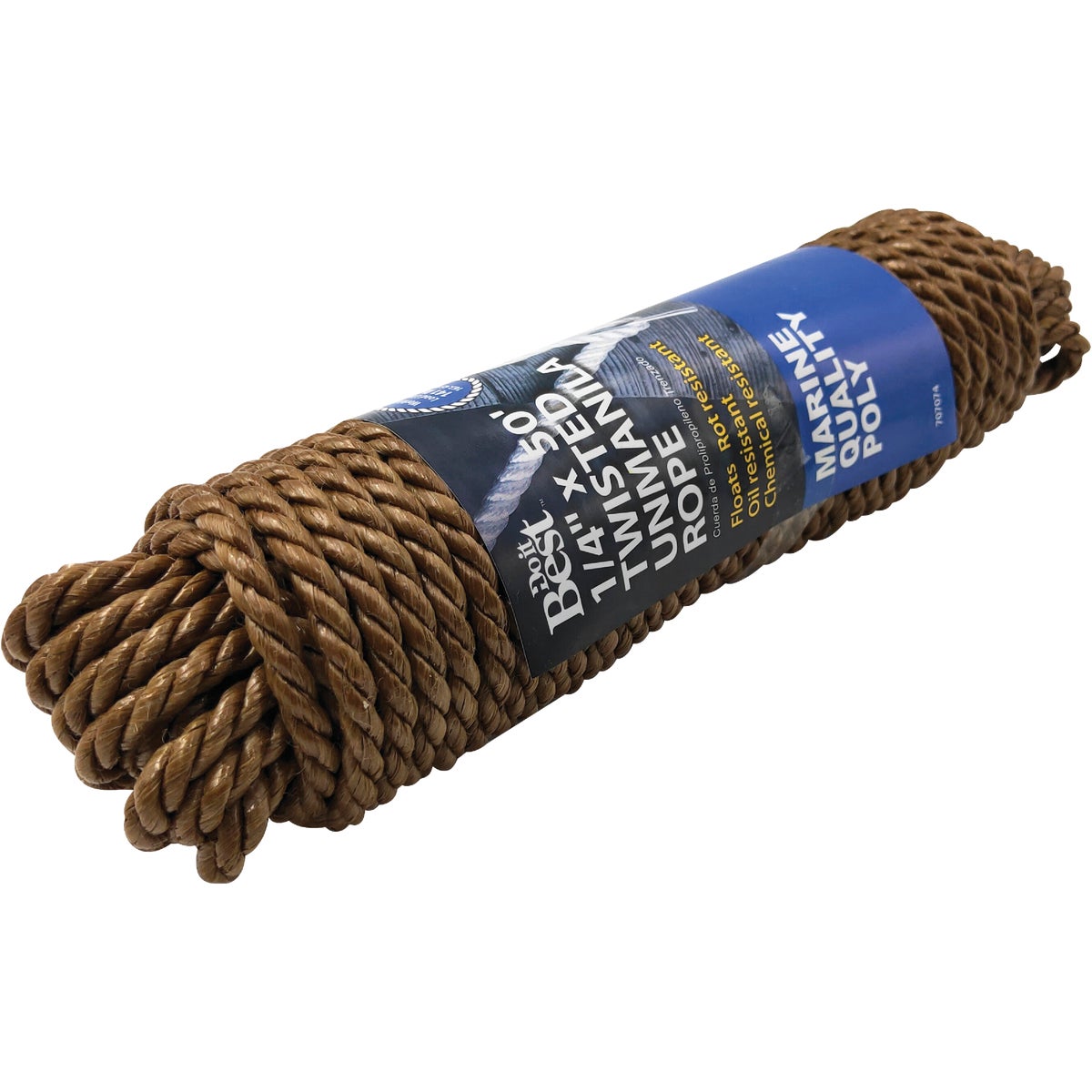 Do it Best 1/4 In. x 50 Ft. Natural Twisted Unmanila Polypropylene Packaged Rope Image 2