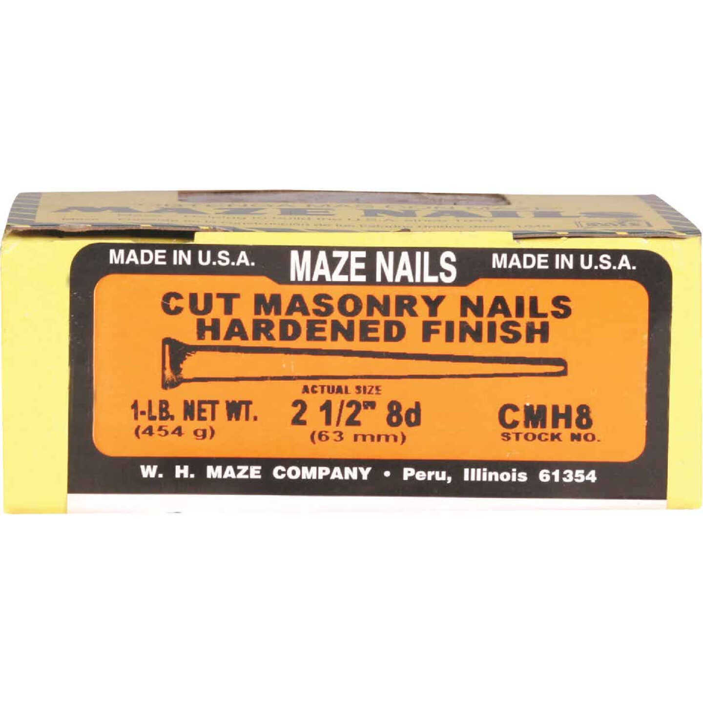 Maze 8d x 2-1/2 In. Hardened Steel Tapered Masonry Nails (64 Ct., 1 Lb.) Image 2
