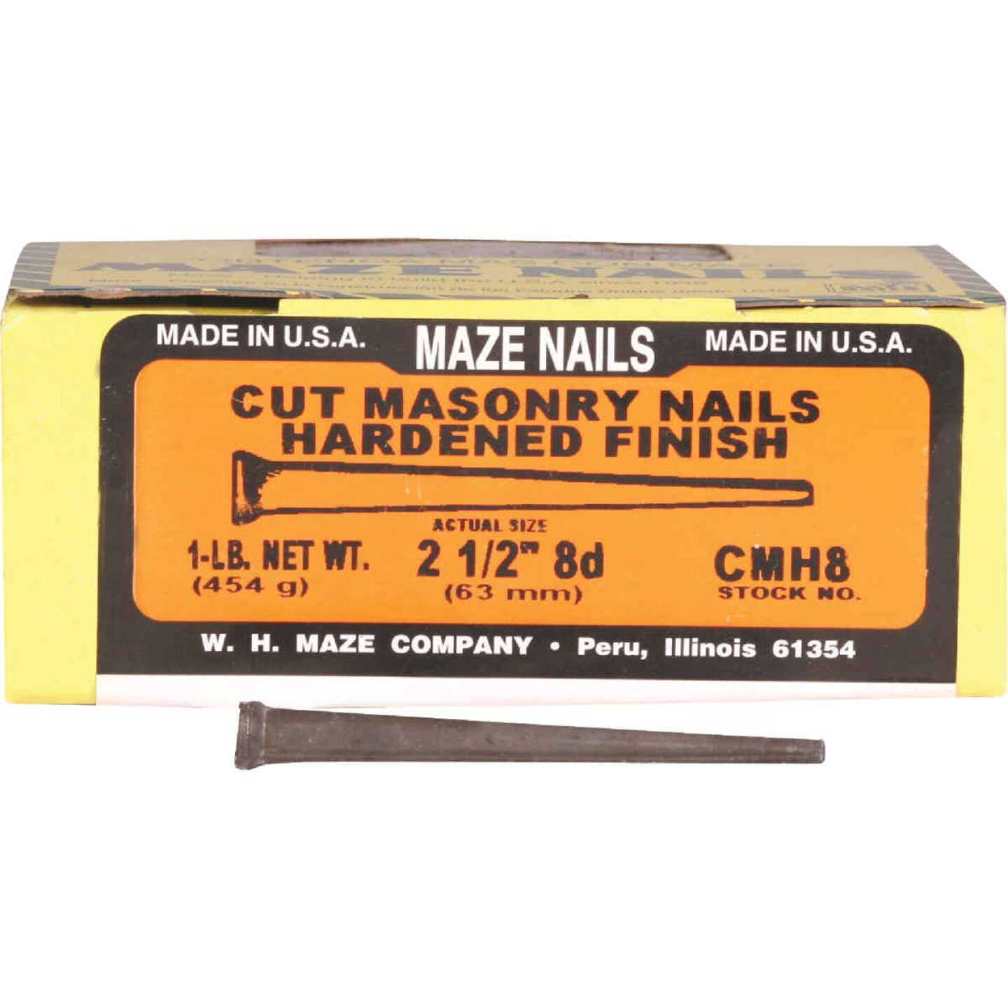 Maze 8d x 2-1/2 In. Hardened Steel Tapered Masonry Nails (64 Ct., 1 Lb.) Image 3