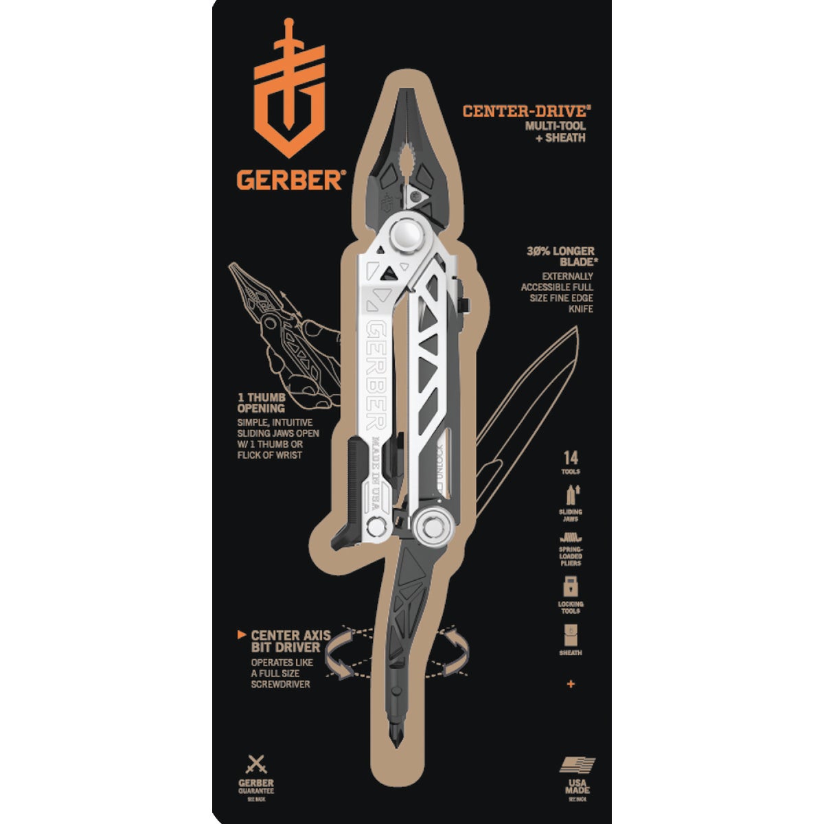 Gerber Center-Drive 14-In-1 Stainless Steel Multi-Tool