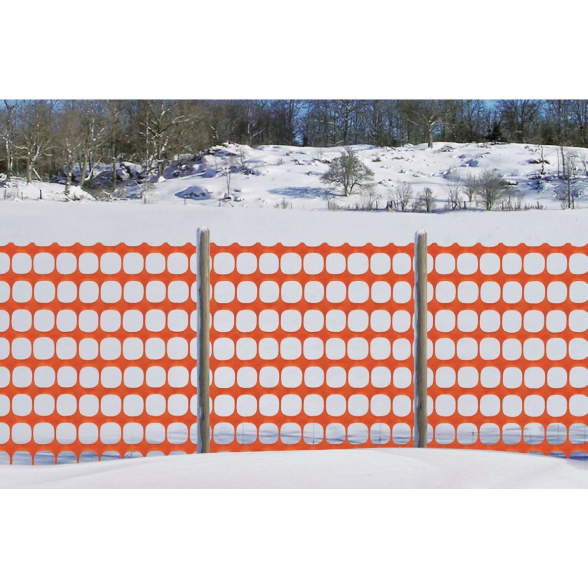 Tenax Sno-Guard 4 Ft. H. x 100 Ft. L. Polyethylene Snow Safety Fence, Orange Image 2