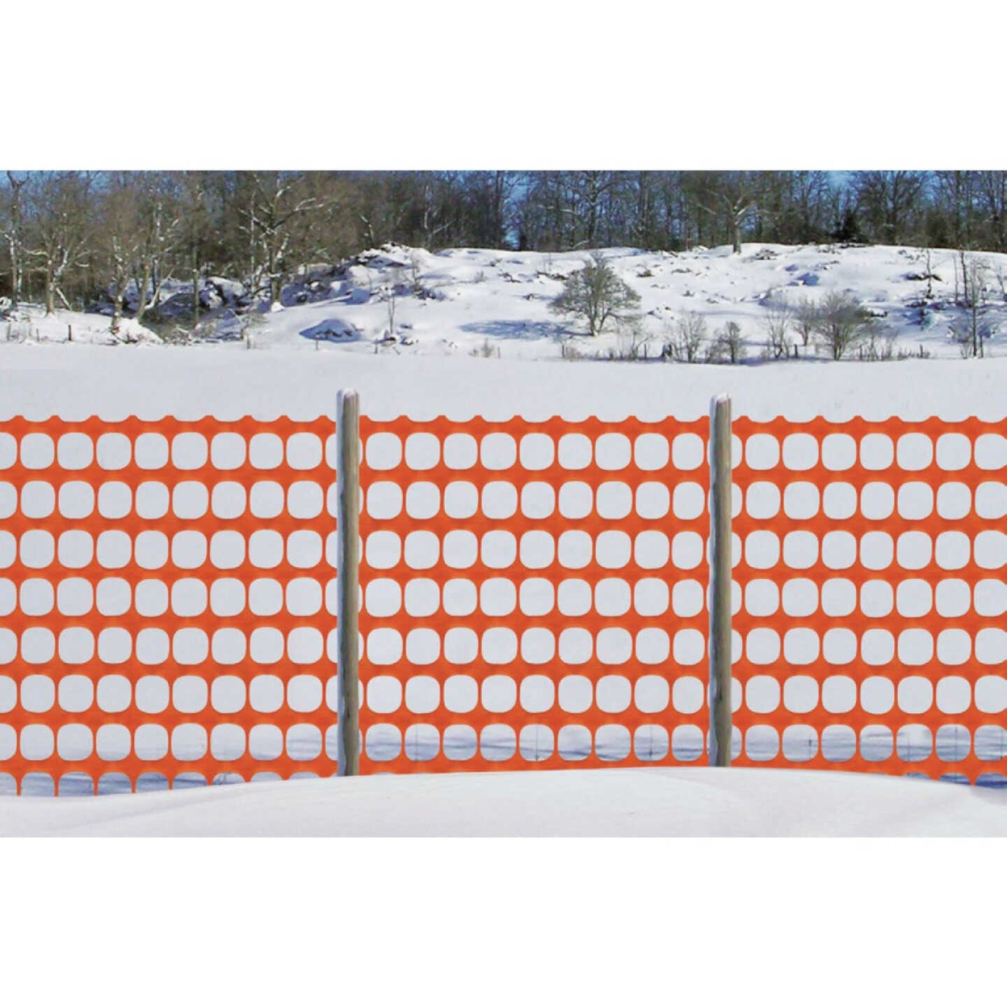 Tenax Sno-Guard 4 Ft. H. x 100 Ft. L. Polyethylene Snow Safety Fence, Orange Image 2