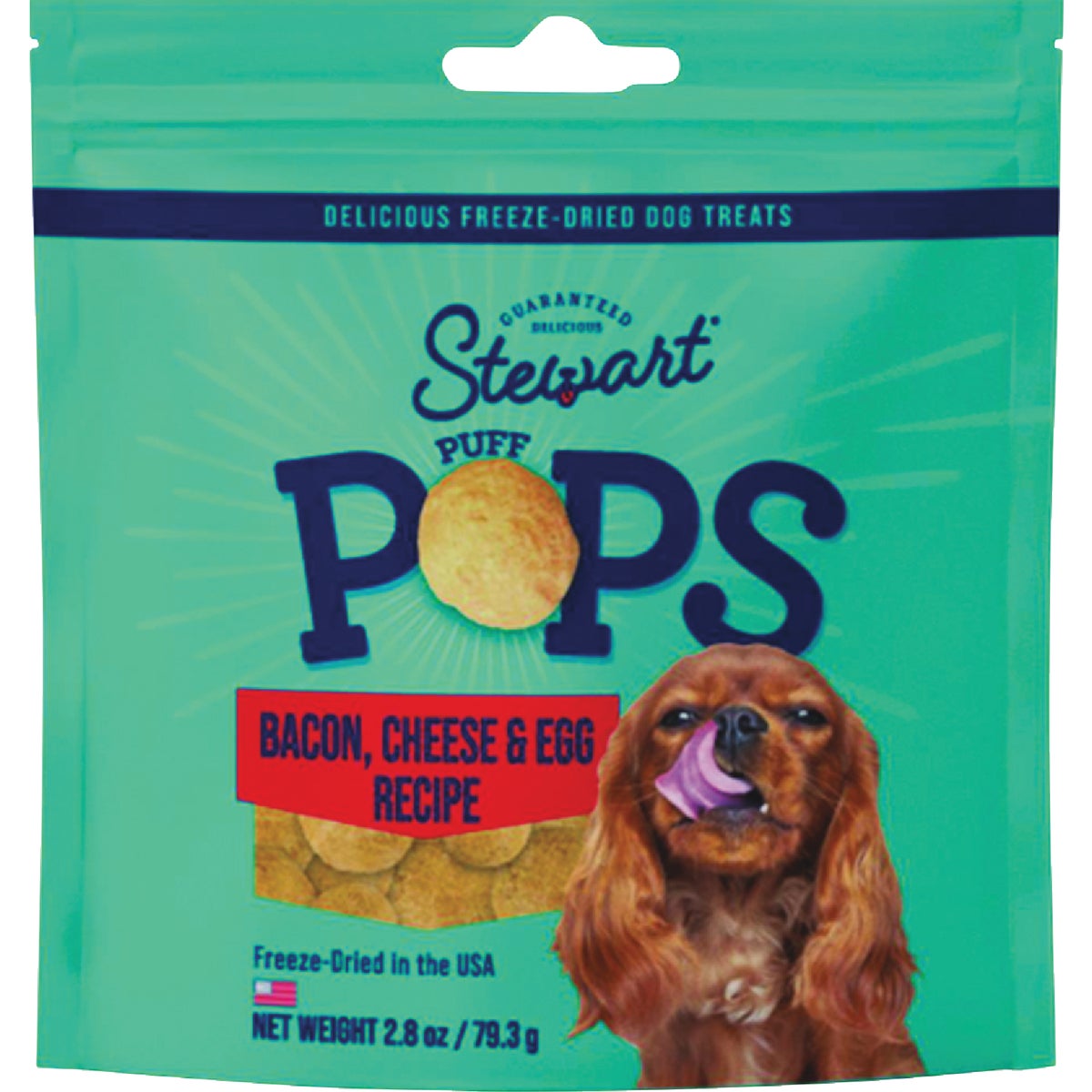 Stewart PuffPops 2.8 Oz. Bacon, Egg, & Cheese Freeze-Dried Dog Treats