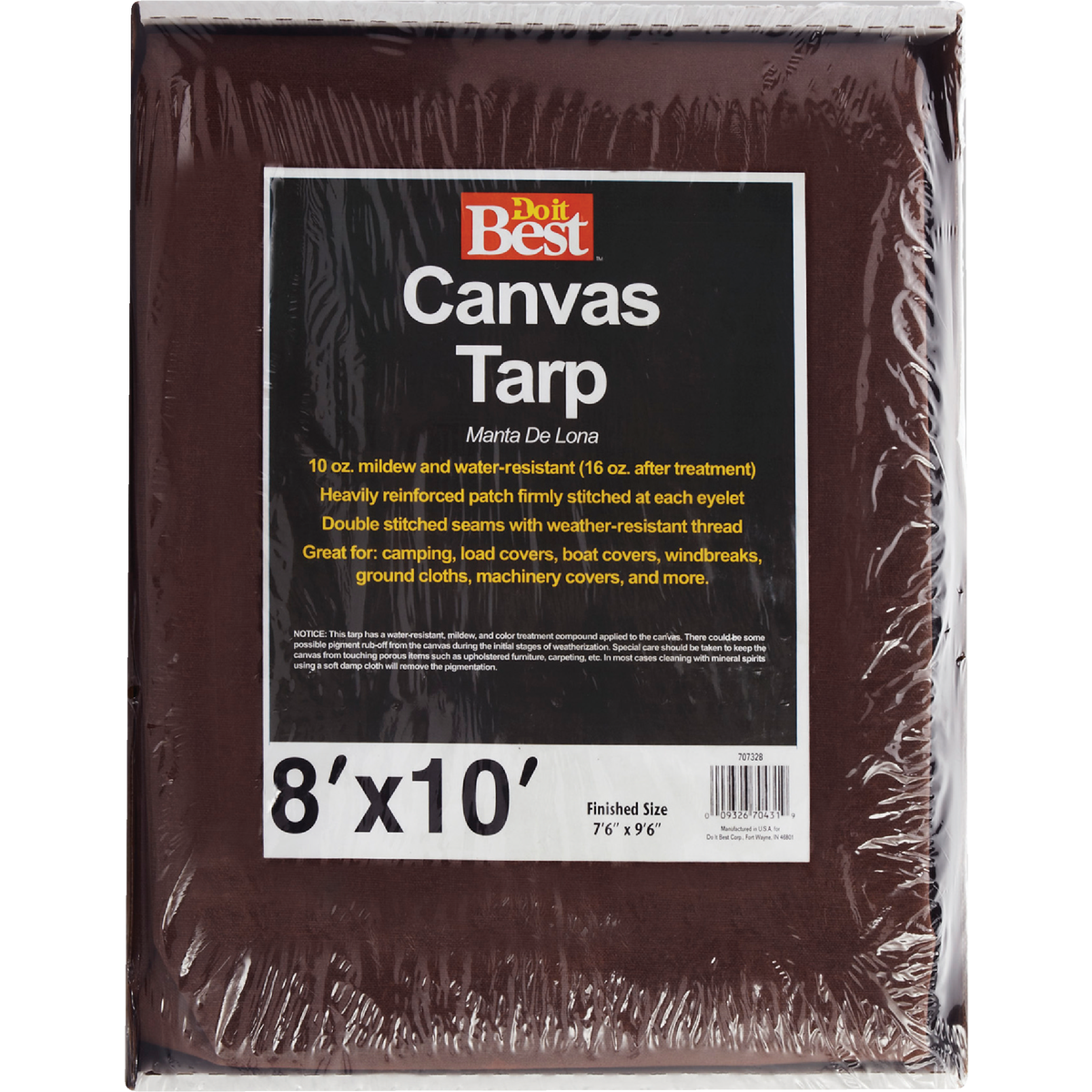 Do it Best 10 Oz. 8 Ft. x 10 Ft. Canvas Tarp Image 2