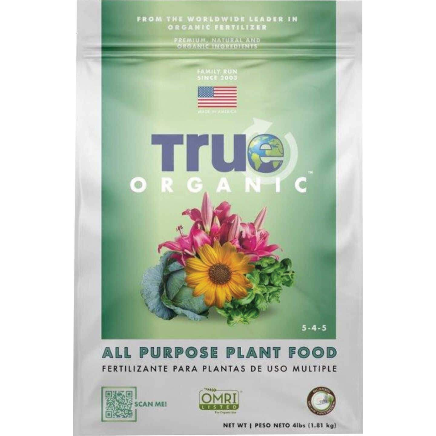 True Organic 4 Lb. 5-4-5 All Purpose Dry Plant Food Image 1