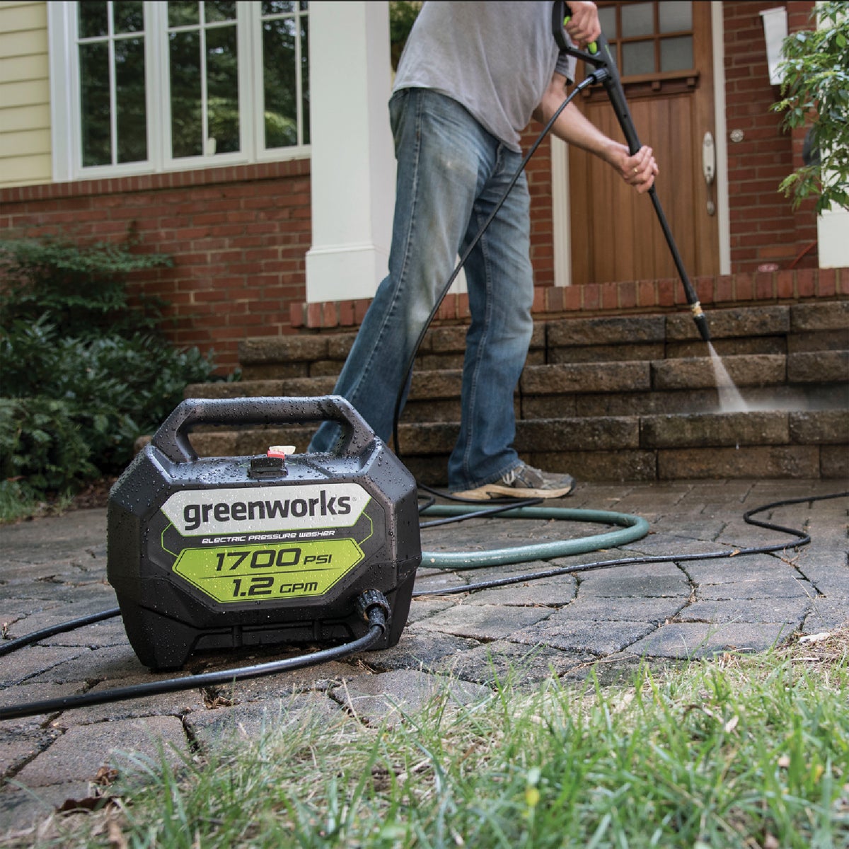Greenworks 1700 PSI 1.2 GPM Cold Water Handheld Corded Electric Pressure Washer Image 3