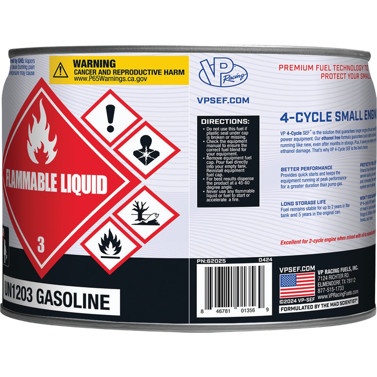 VP Racing Fuels 2.5 Gal. Ethanol-Free 4-Cycle Fuel Image 4