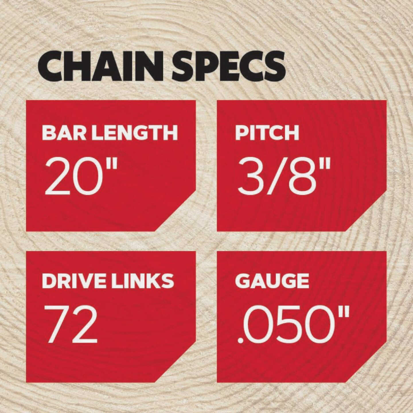 Oregon D72 AdvanceCut Chainsaw Chain for 20 in. Bar -72 Drive Links fits Husqvarna, Stihl, Dolmar, Jonsered and more Image 5