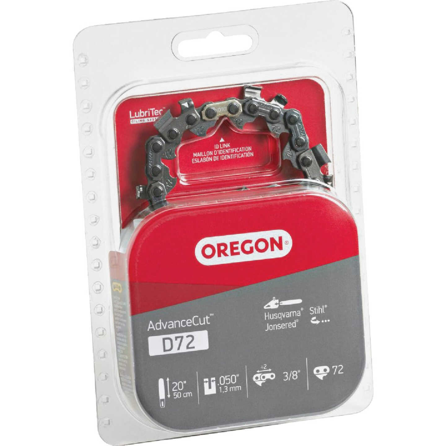 Oregon D72 AdvanceCut Chainsaw Chain for 20 in. Bar -72 Drive Links fits Husqvarna, Stihl, Dolmar, Jonsered and more Image 7