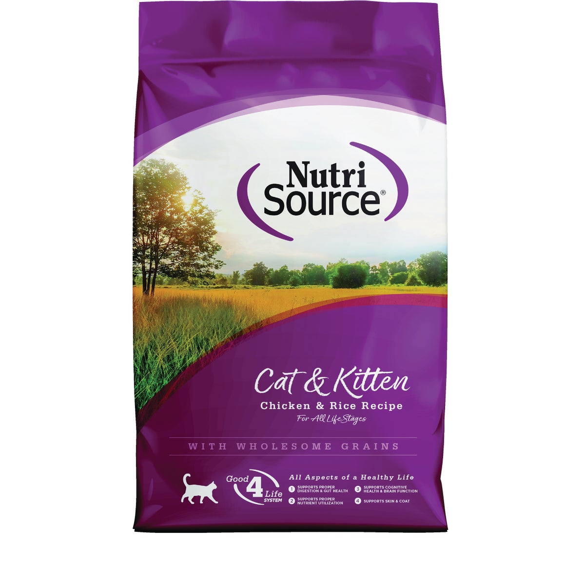 NutriSource 12 Lb. Chicken & Rice Dry Cat & Kitten Food