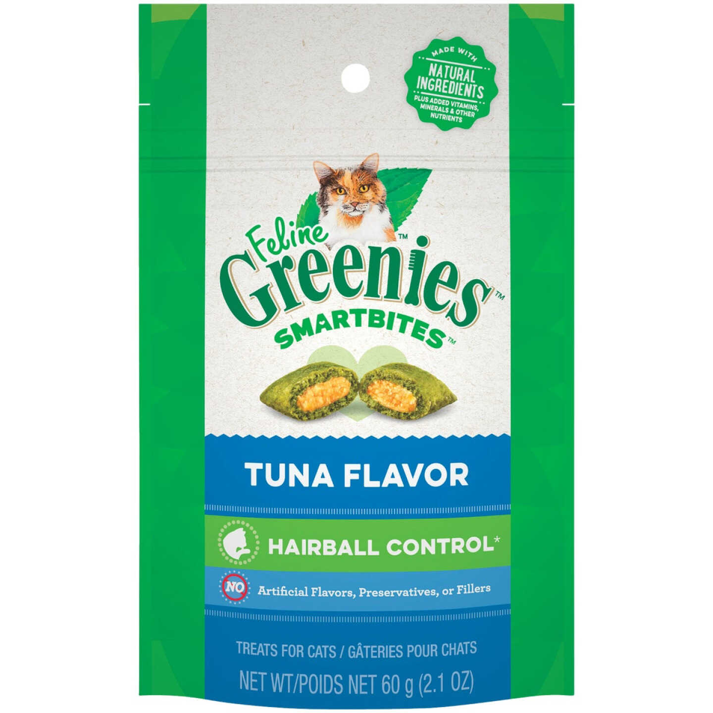 Greenies SmartBites Tuna 2.1 Oz. Hairball Control Cat Treats Image 1