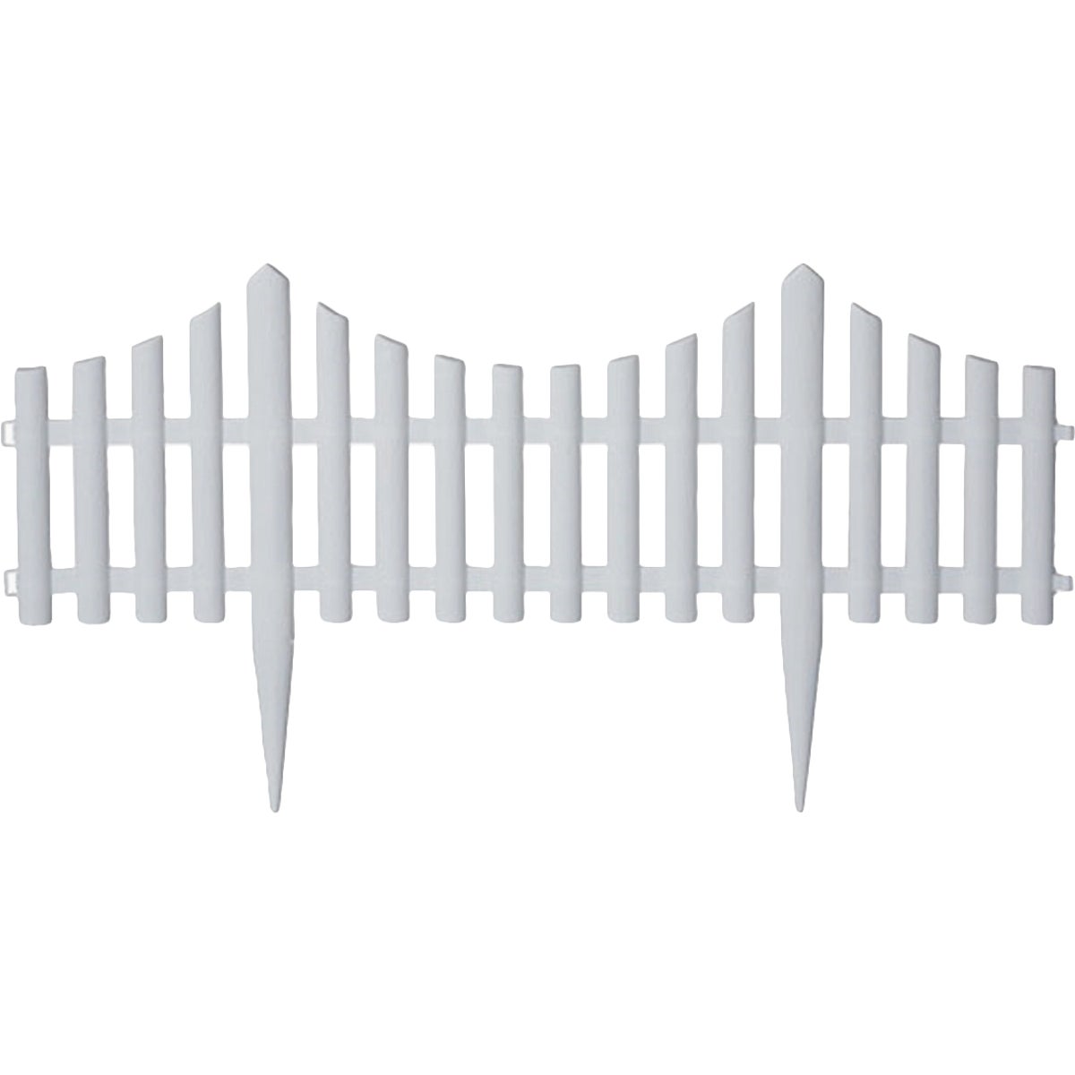 Emsco Group 24 In. W. x 13 In. H. White Plastic Picket Fence