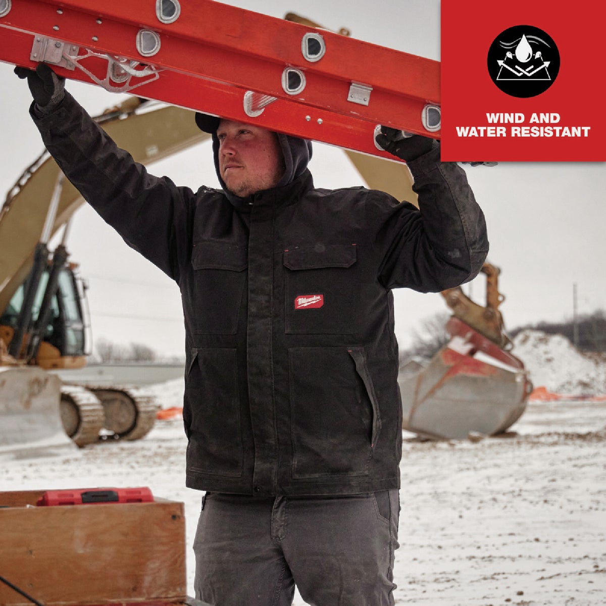 Milwaukee FREEFLEX Men's 2XL Black Insulated Jacket Image 5