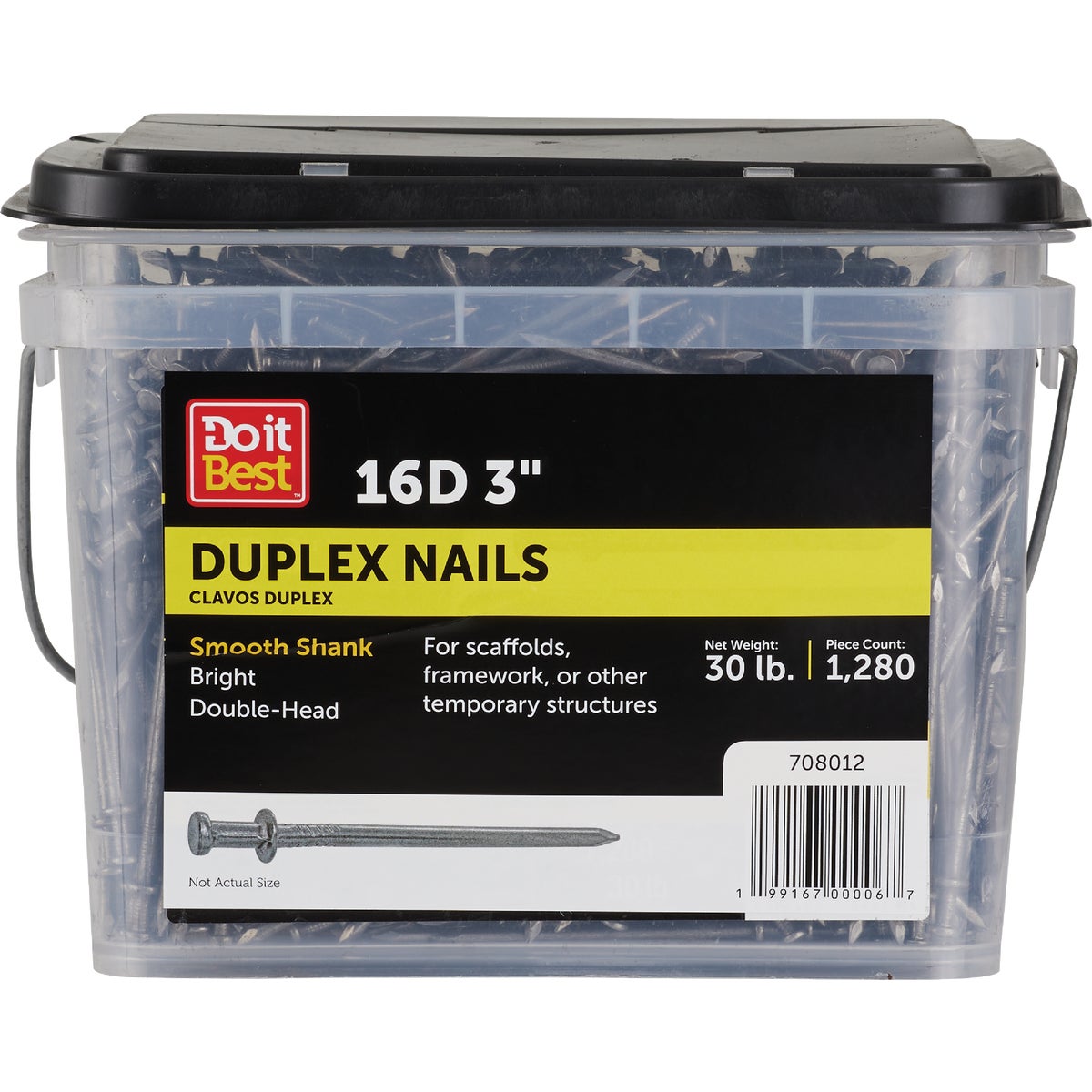 Do it Best 3 In. 16d Bright Duplex Framing Nails (1280 Ct., 30 Lb.)