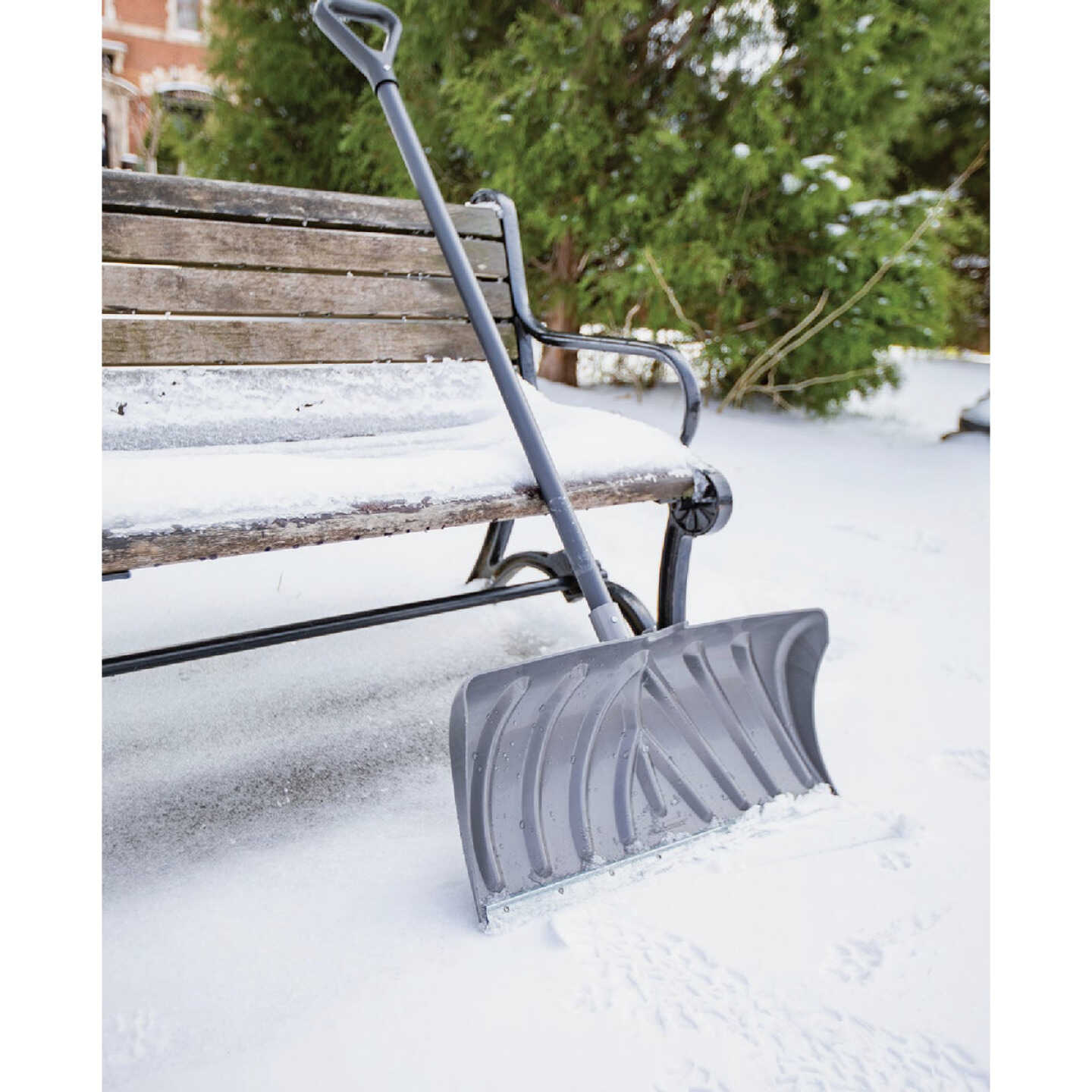 Suncast 24 In. Steel Core Snow Pusher with Wear Strip Image 1