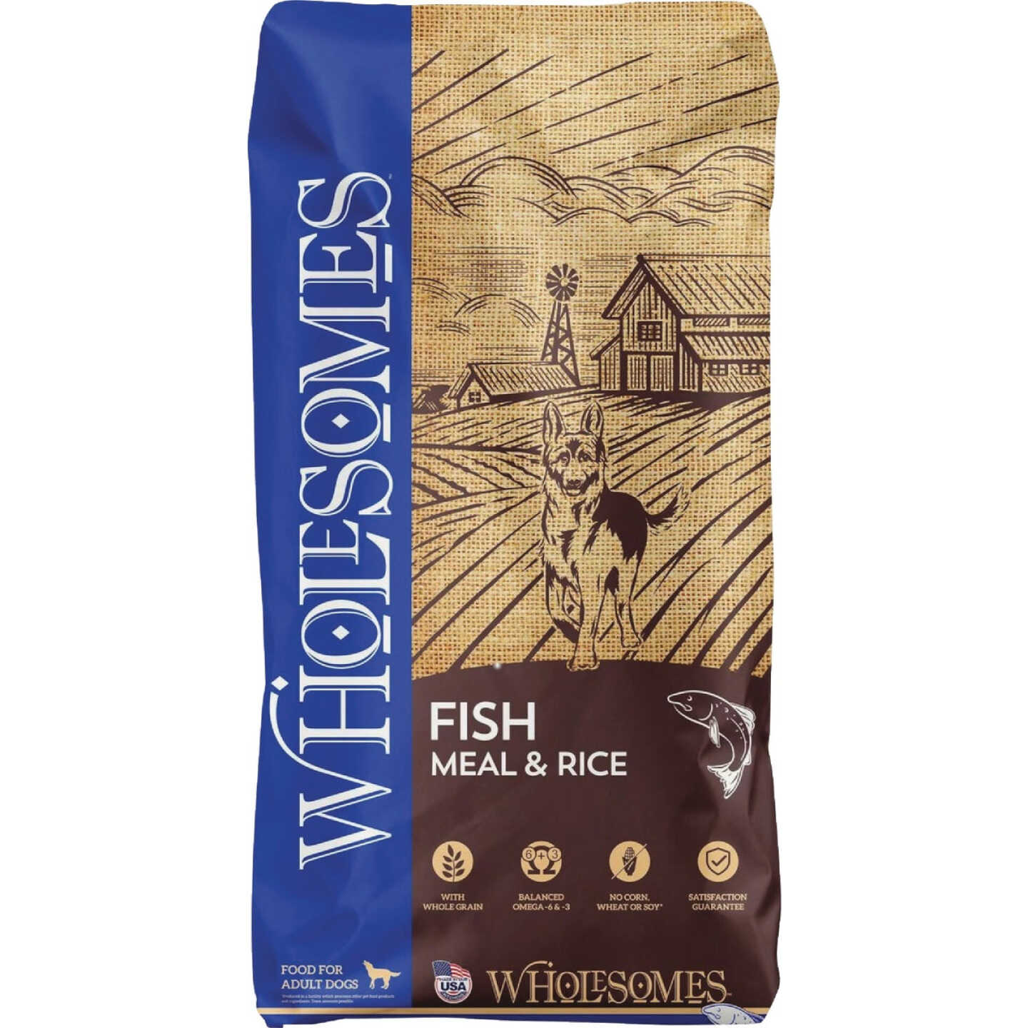 Wholesomes 40 Lb. Fish Meal/Rice Dry Dog Food Image 1