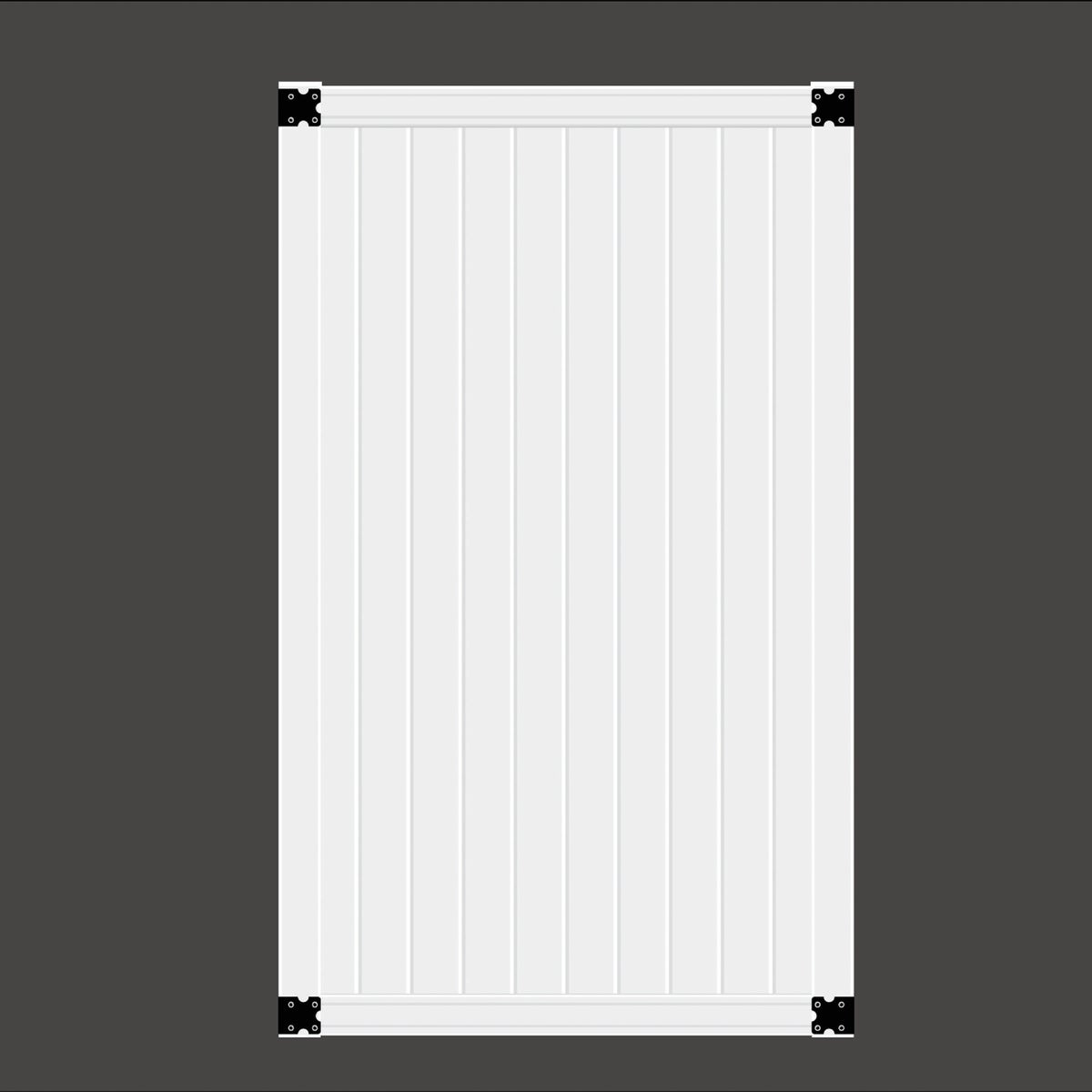 41-1/2 In. W. x 6 Ft. H. Standard White Vinyl Privacy Gate