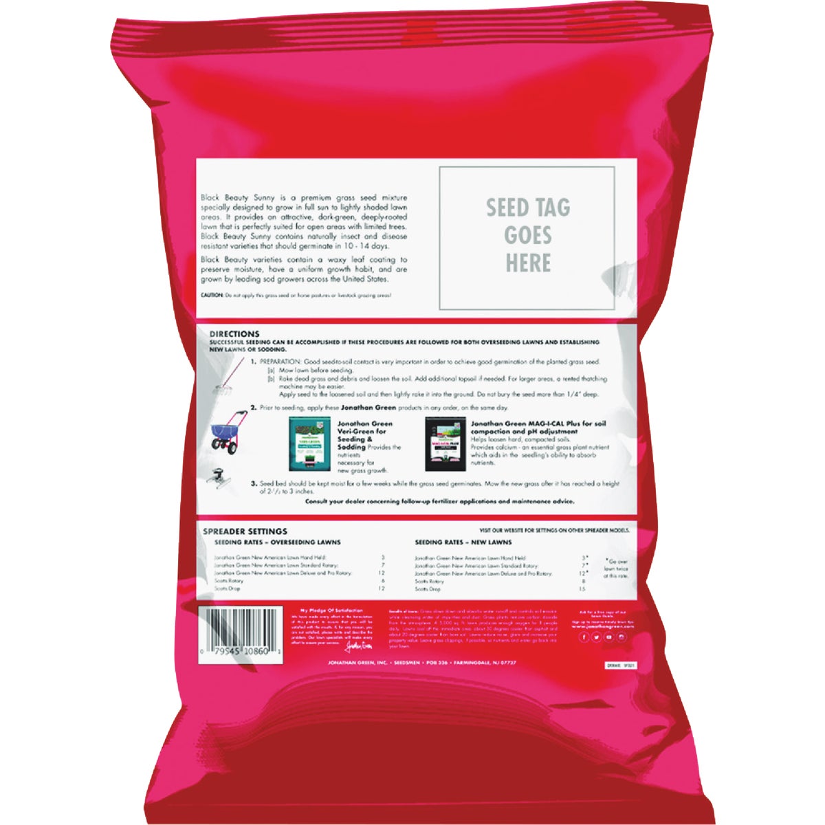 Jonathan Green Black Beauty 25 Lb. 10,625 Sq. Ft. Coverage Full Sun Grass Seed Image 3